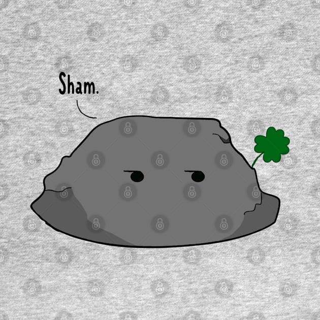 Sham Rock Funny Shamrock Angry Rock by Punderstandable